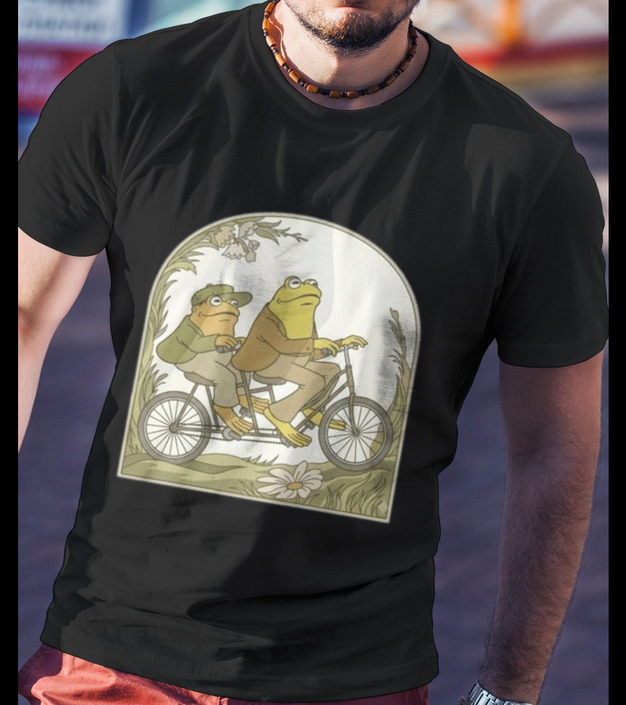 Frog And Toad Riding Tandem Bicycle T-Shirt