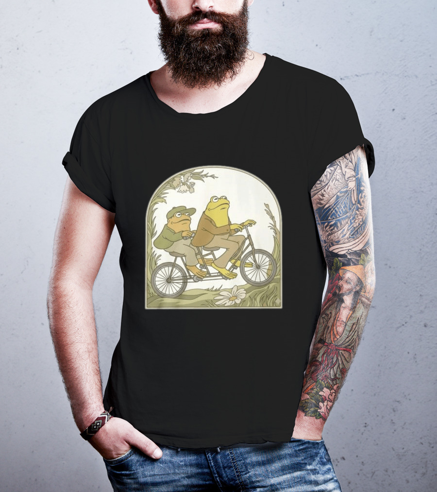 Frog And Toad Riding Tandem Bicycle T-Shirt