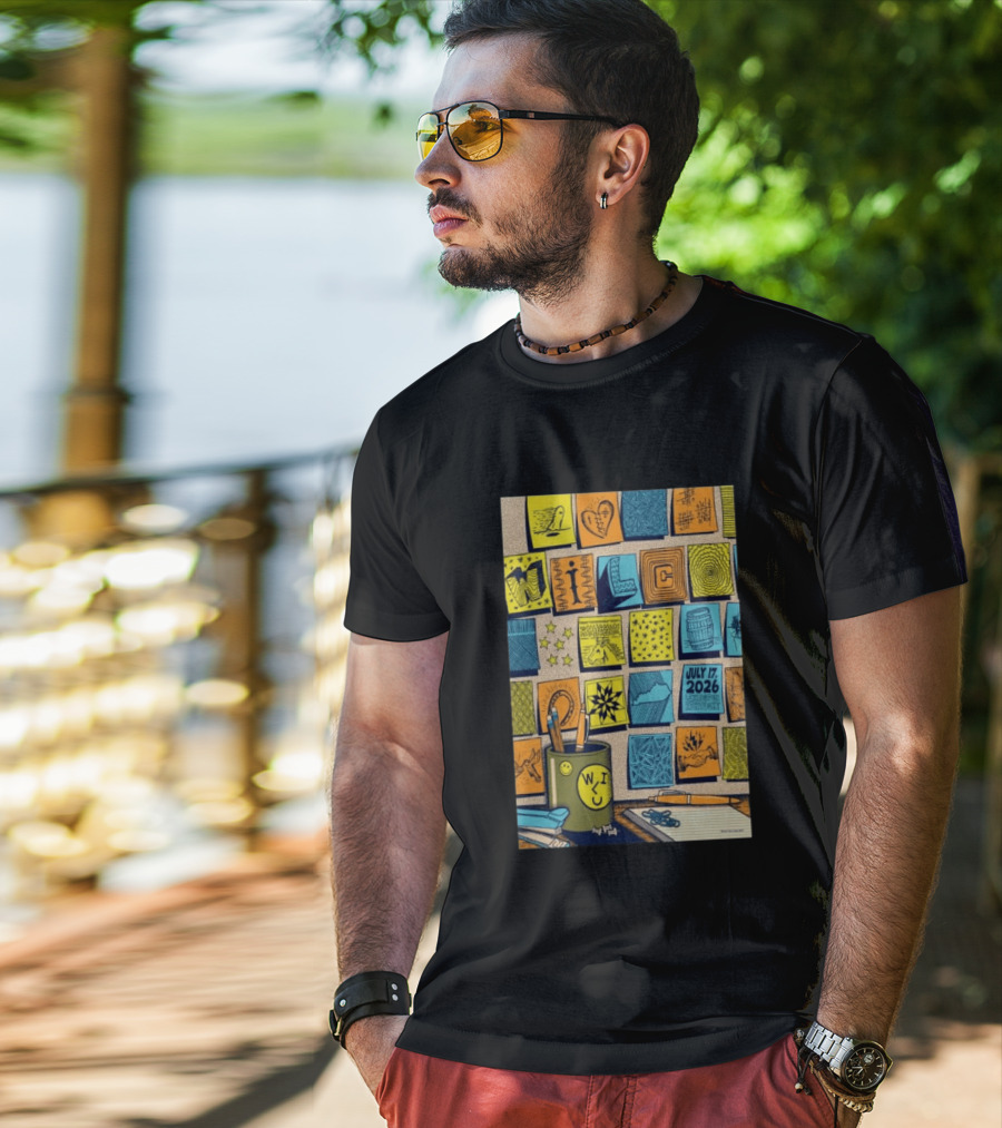 July 17 2026 Lexington KY The Burl Wilco Illustrated Art Blocks T-Shirt