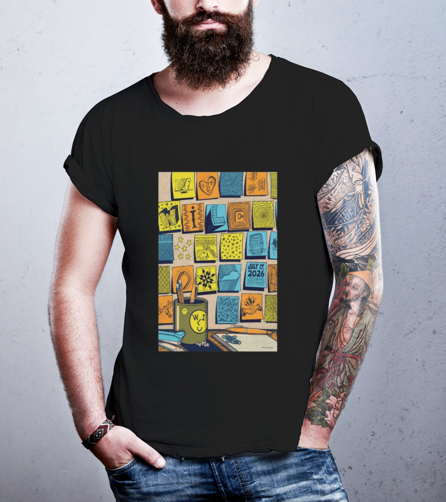 July 17 2026 Lexington KY The Burl Wilco Illustrated Art Blocks T-Shirt