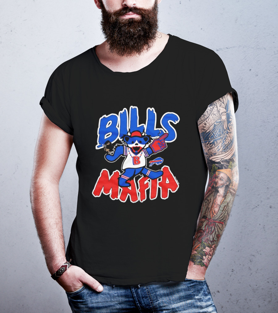 Buffalo Bills Mafia Grateful Dead Bear BILLS MAFIA T-Shirt