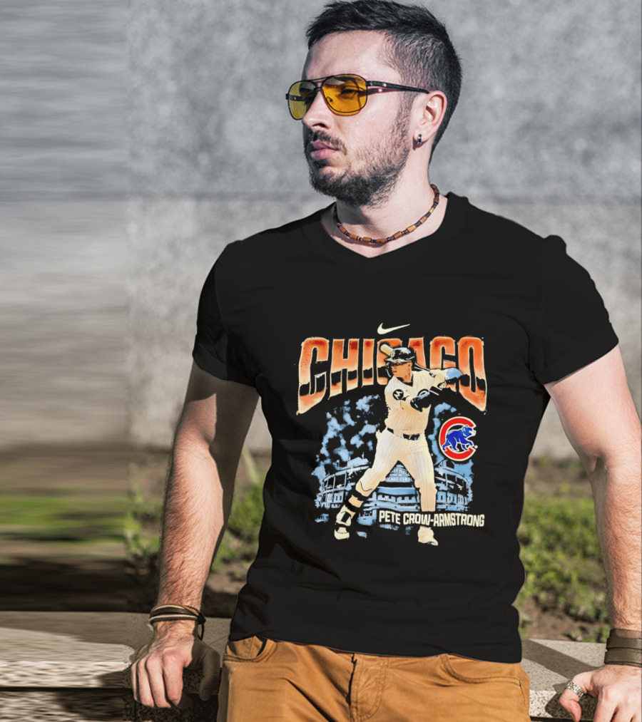 Chicago Cubs Pete Crow Armstrong Wrigley Field Nike T-Shirt