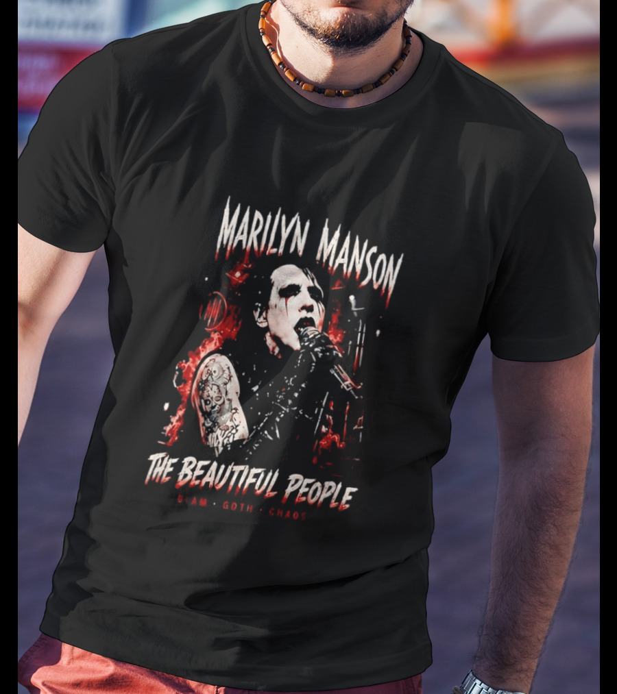 Marilyn Manson The Beautiful People Glam Goth Chaos T-Shirt