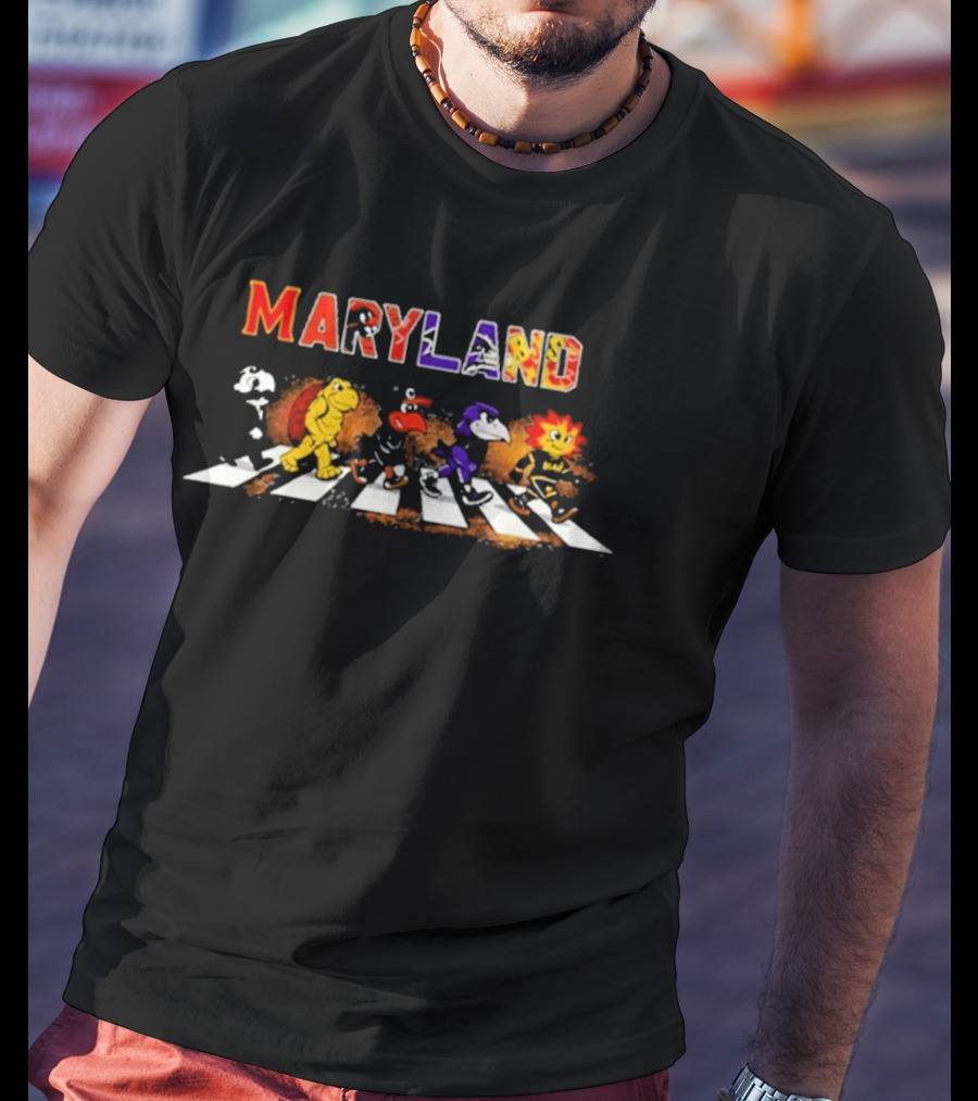 Maryland Abbey Road Mascots Baltimore Orioles 2026 Abbey Road Parade T-Shirt