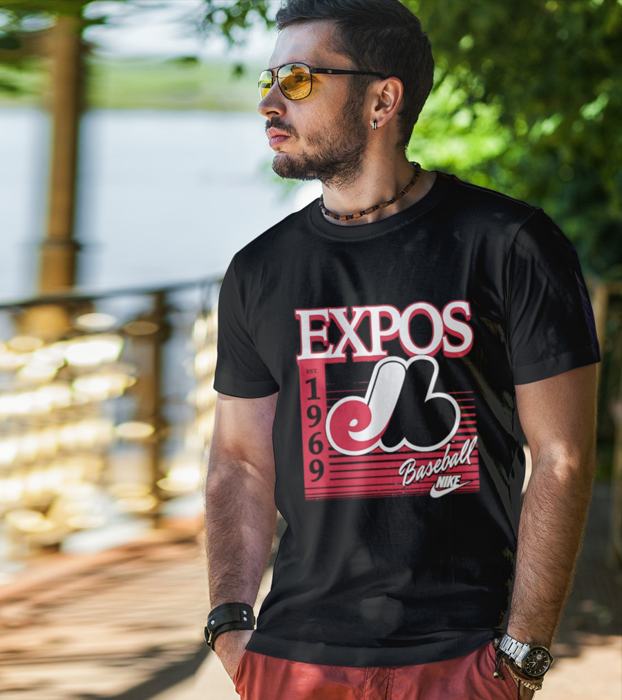 Expos Est 1969 Montreal Baseball Nike T-Shirt