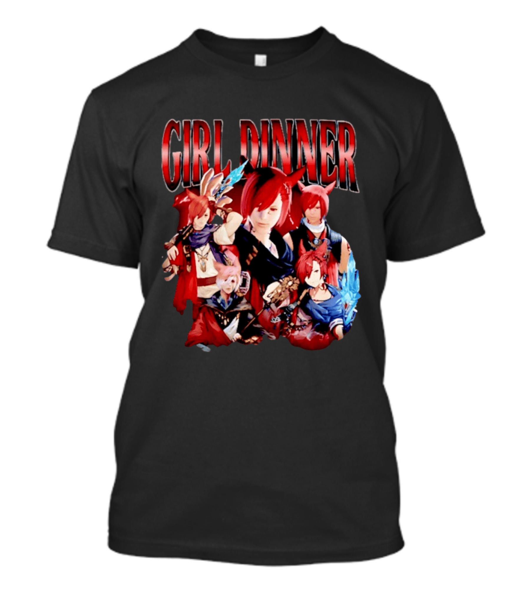 Girl Dinner Anime Character Compilation T-Shirt