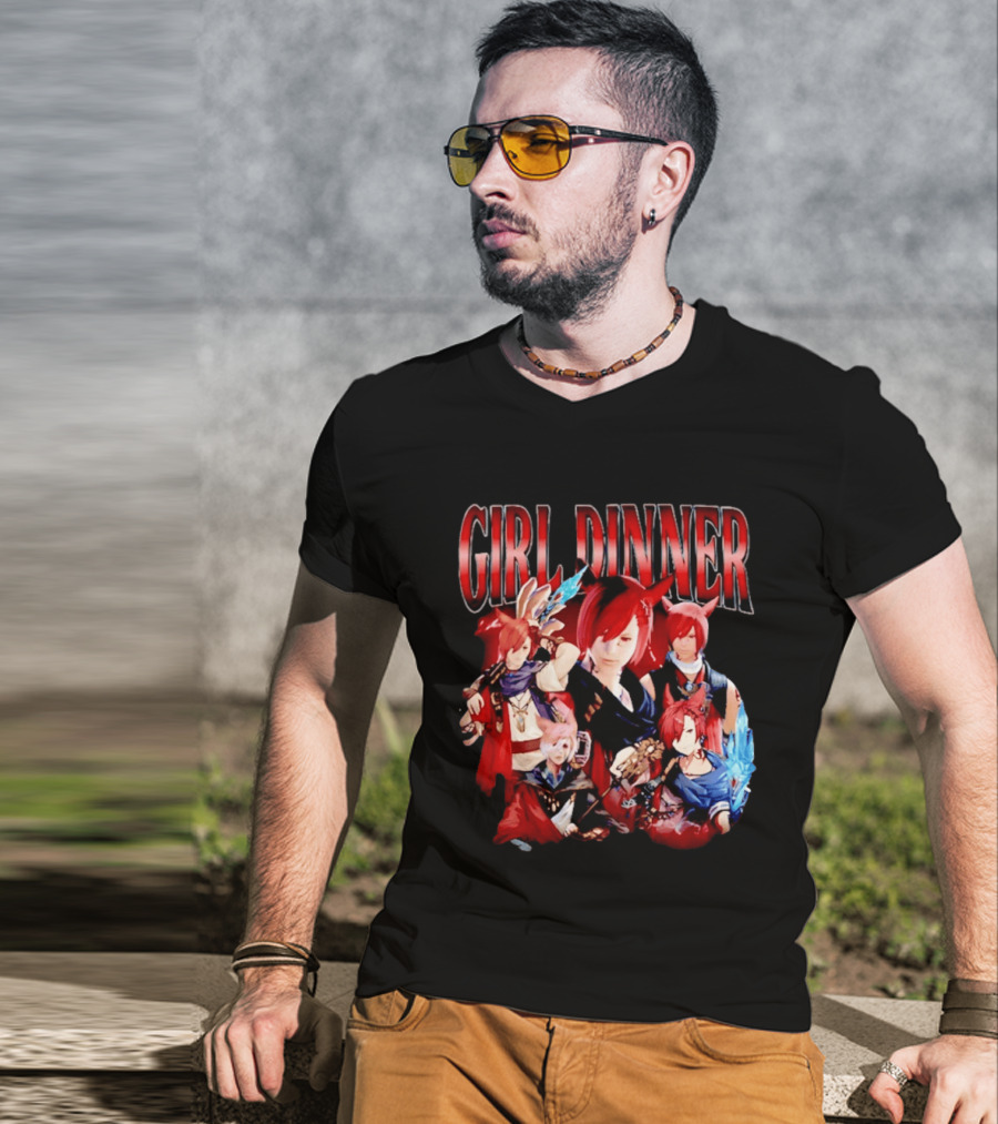 Girl Dinner Anime Character Compilation T-Shirt