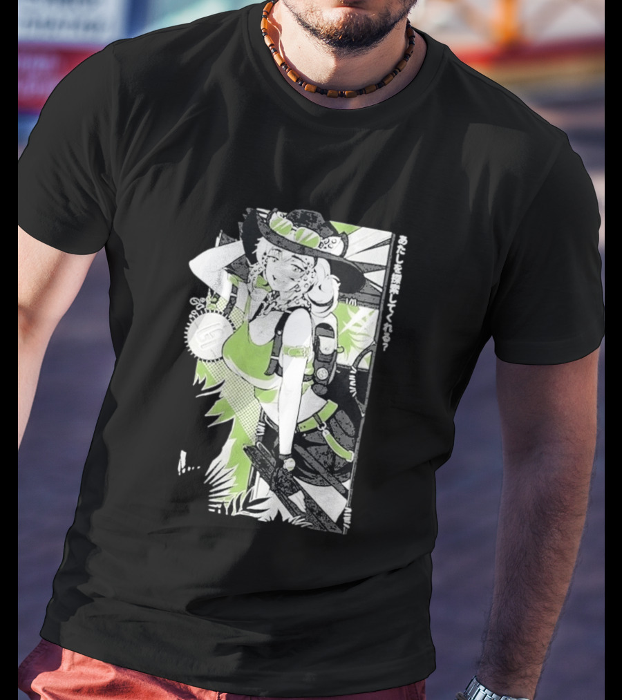 Wild Gamersupps Anime Waifu Adventure Green Aesthetic T-Shirt