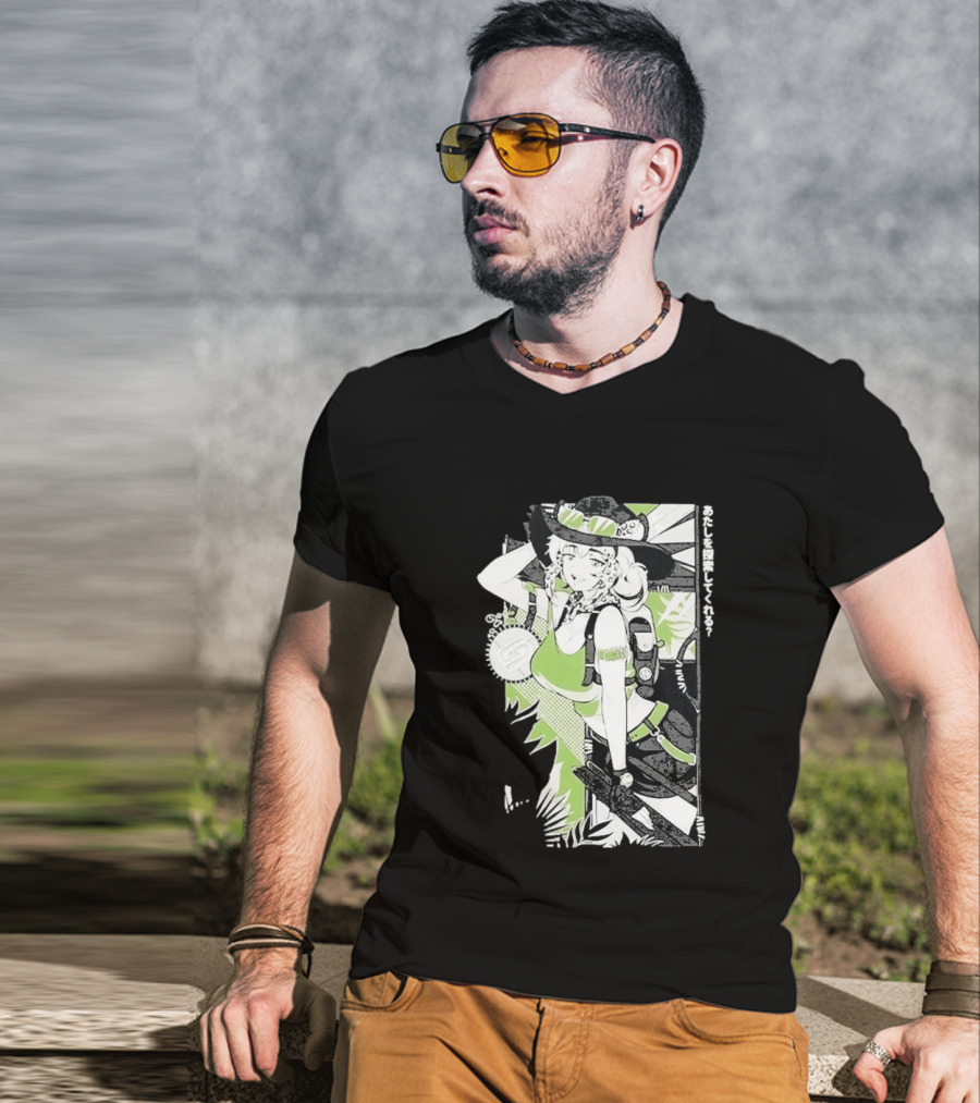 Wild Gamersupps Anime Waifu Adventure Green Aesthetic T-Shirt