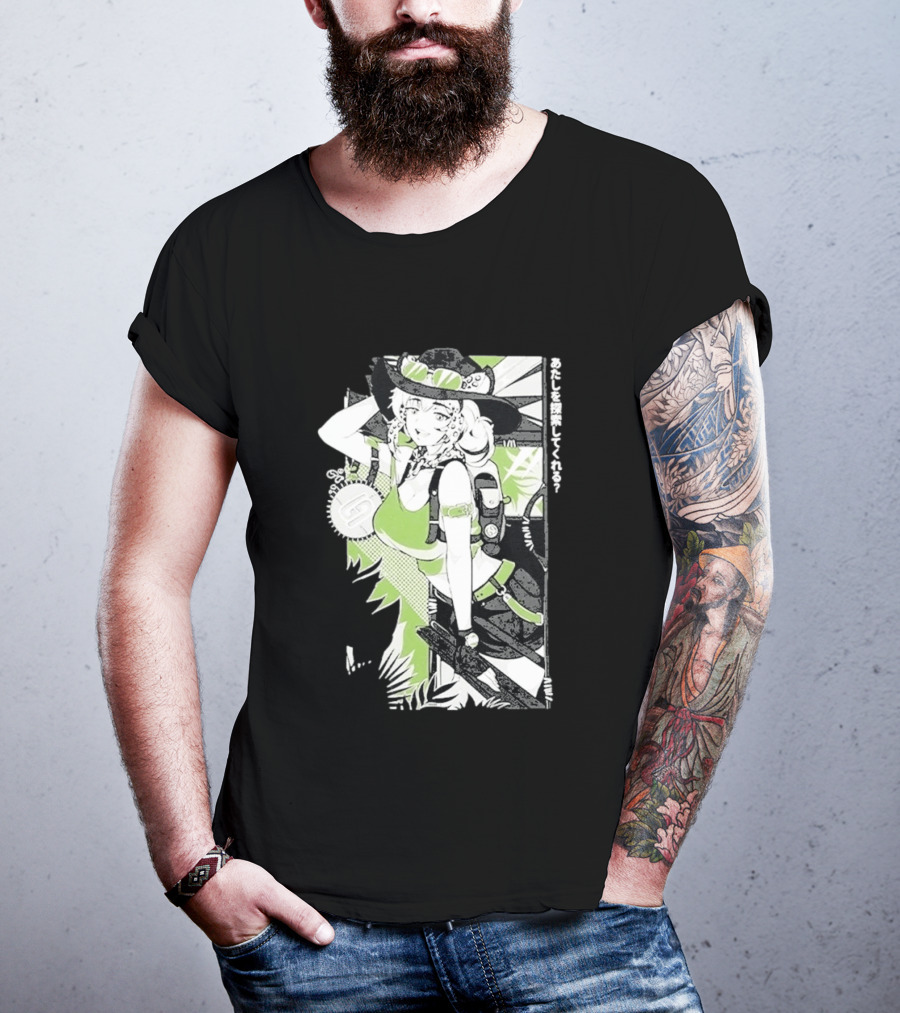 Wild Gamersupps Anime Waifu Adventure Green Aesthetic T-Shirt