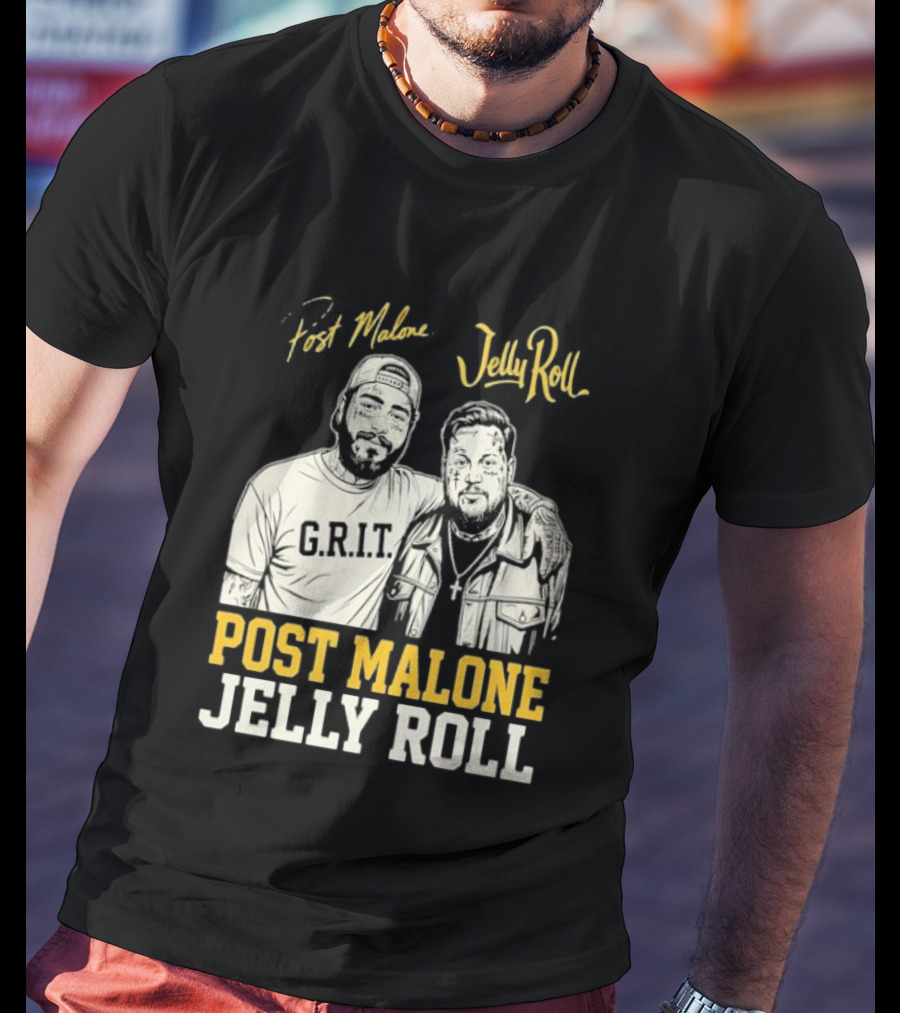 Post Malone Jelly Roll G.R.I.T Collaboration T-Shirt