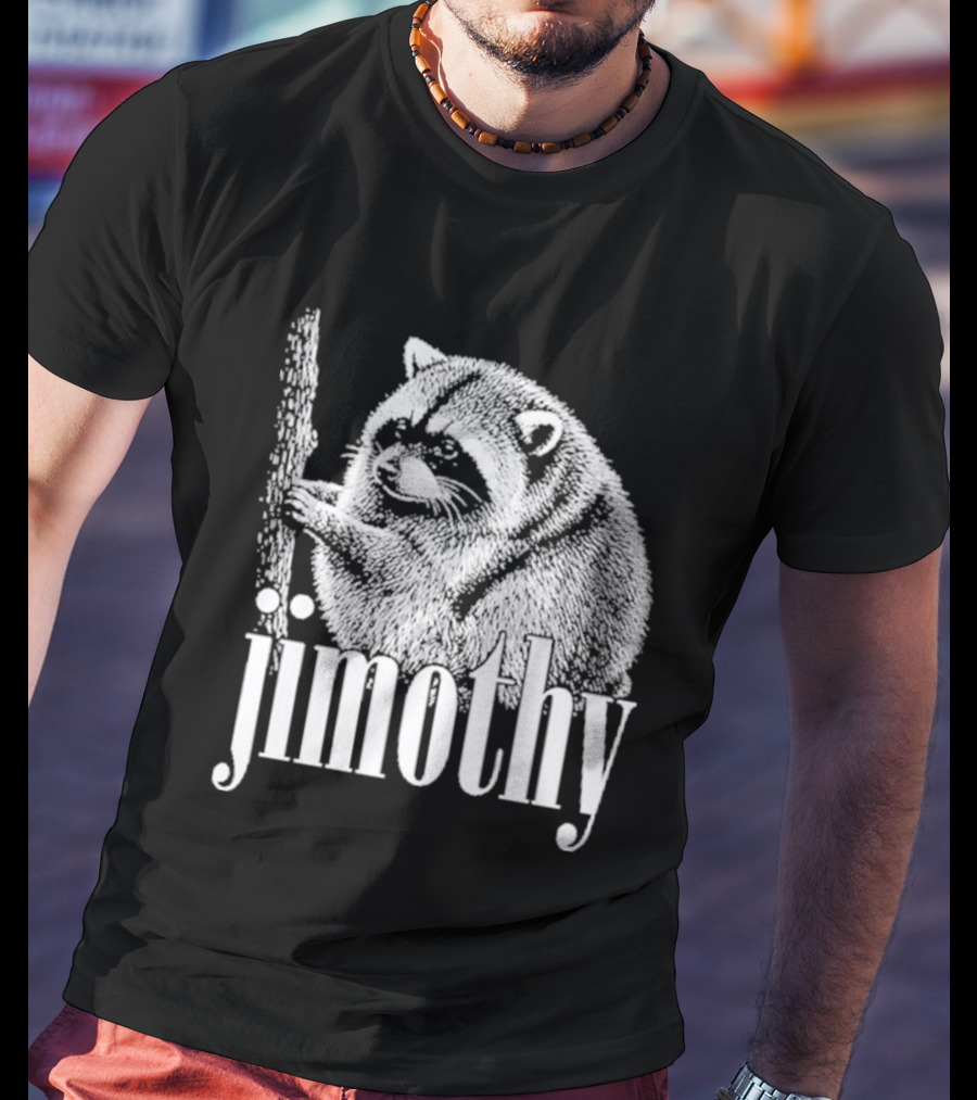 Jimothy Raccoon Hand Drawn Wildlife T-Shirt