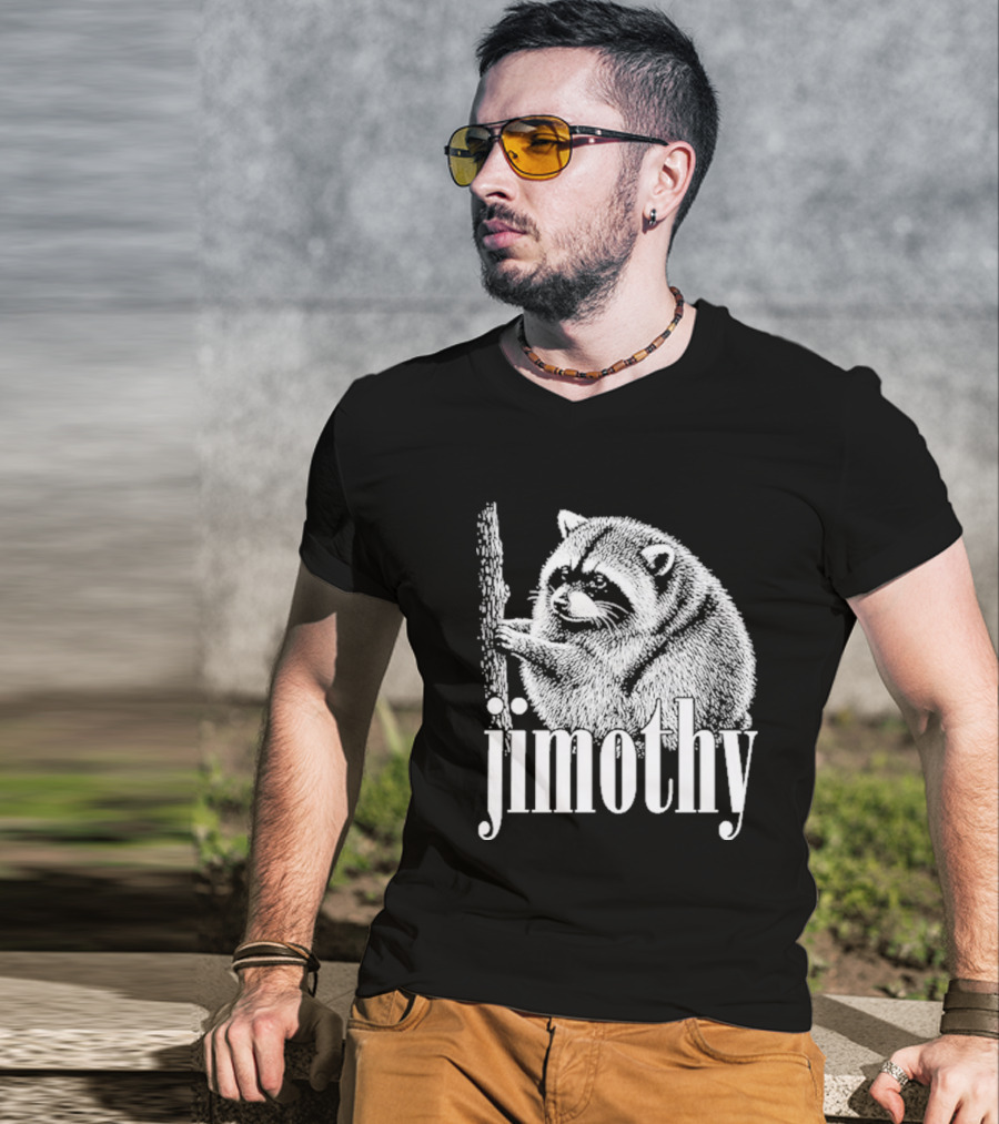 Jimothy Raccoon Hand Drawn Wildlife T-Shirt