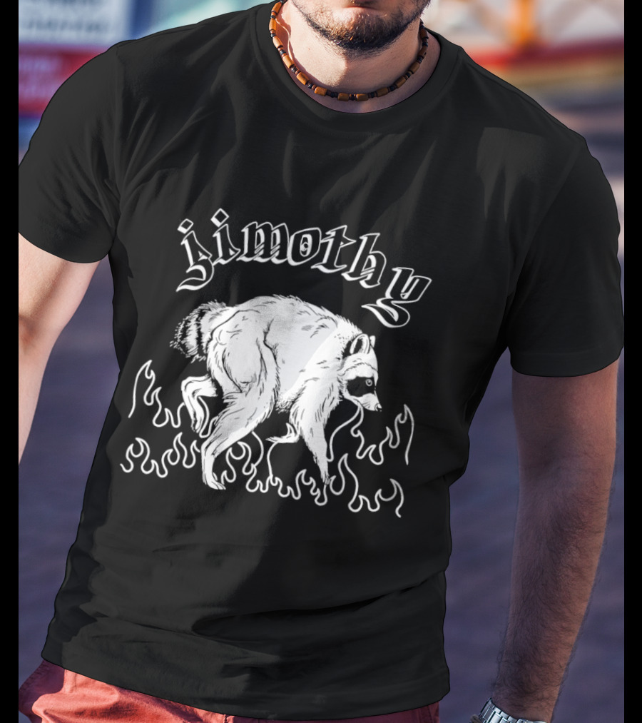 Jimothy Raccoon In Flames T-Shirt