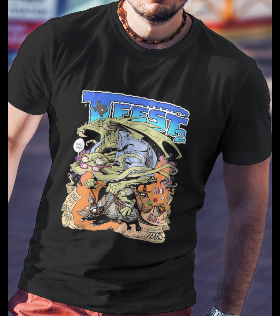 T Fest 2 Cthulhu Armadillo August 29 2026 Pflugerville Texas T-Shirt