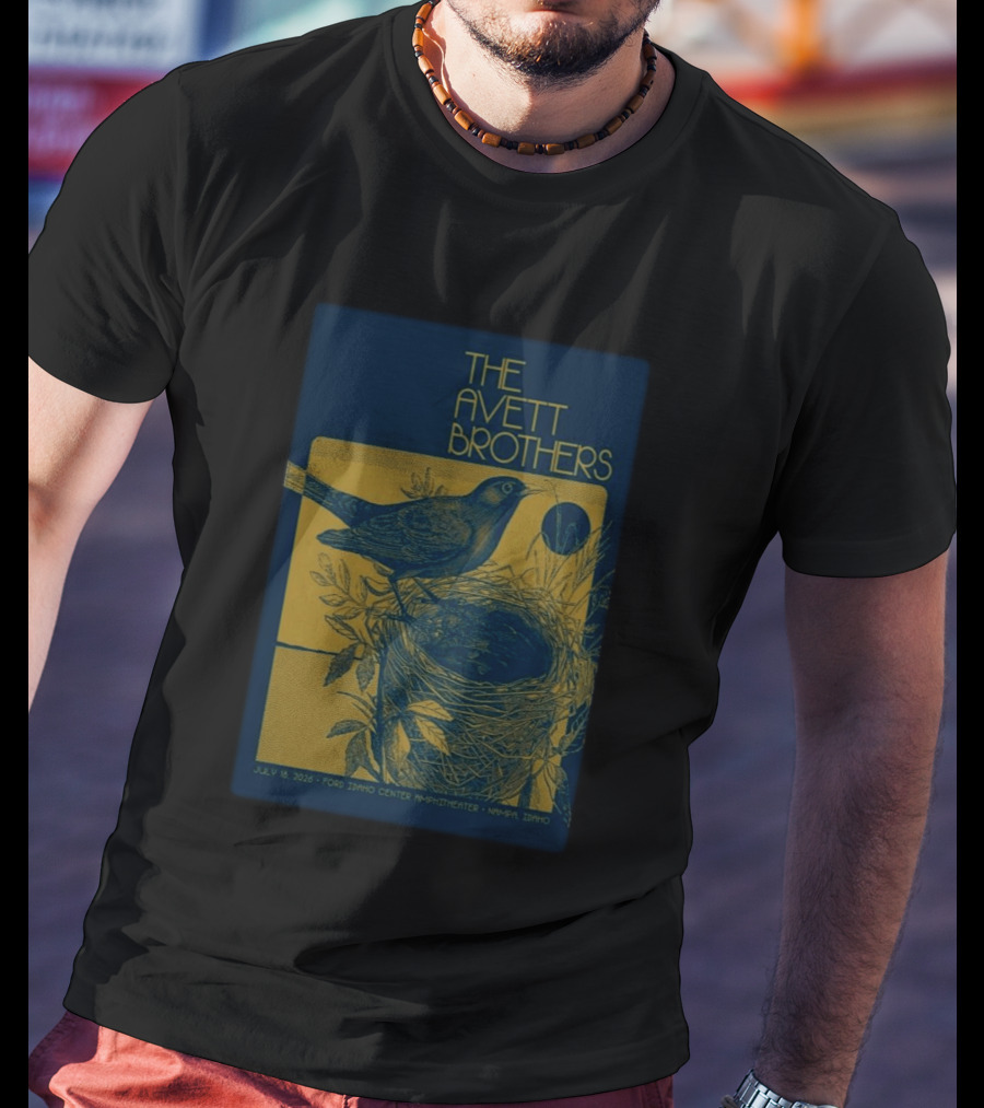 The Avett Brothers July 18 2026 Ford Idaho Center Amphitheater Nampa ID Bird And Nest T-Shirt