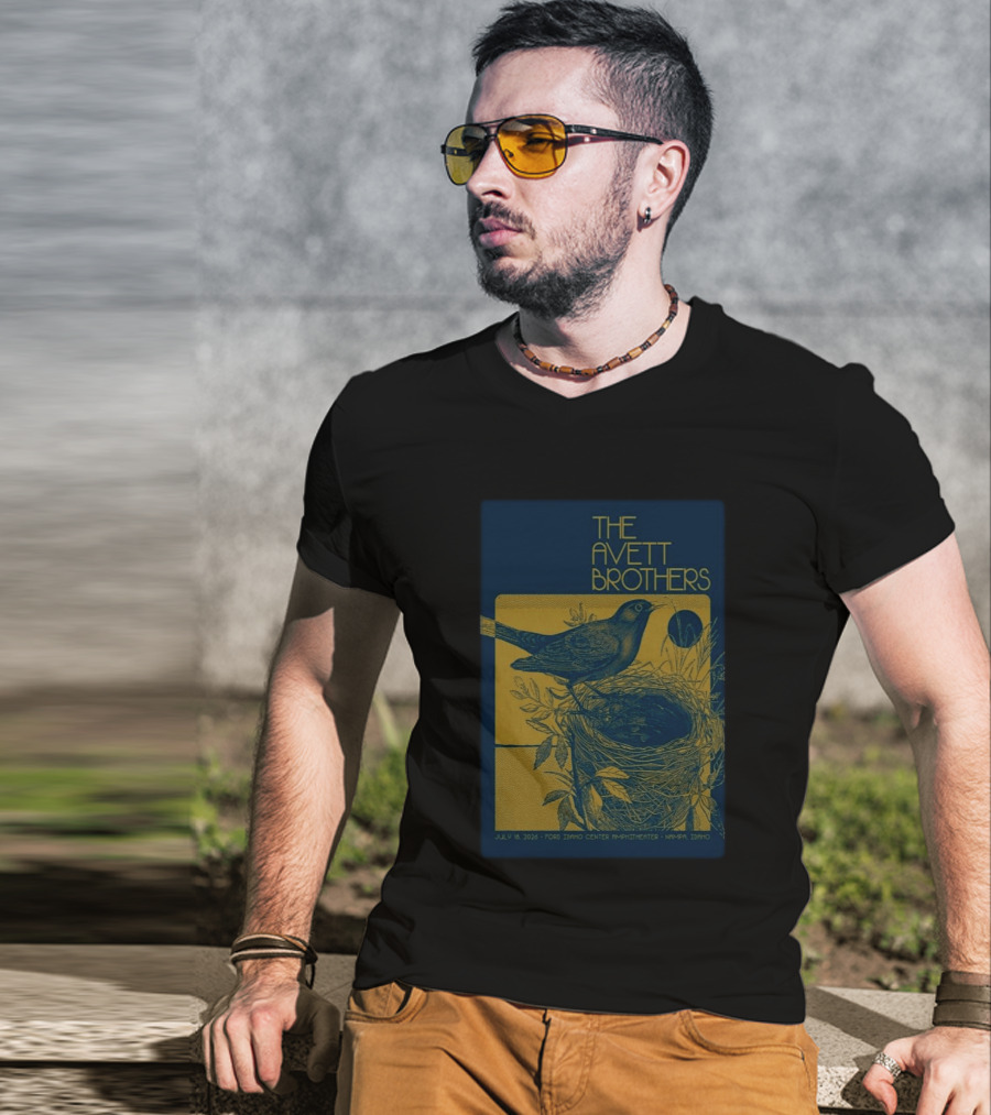The Avett Brothers July 18 2026 Ford Idaho Center Amphitheater Nampa ID Bird And Nest T-Shirt