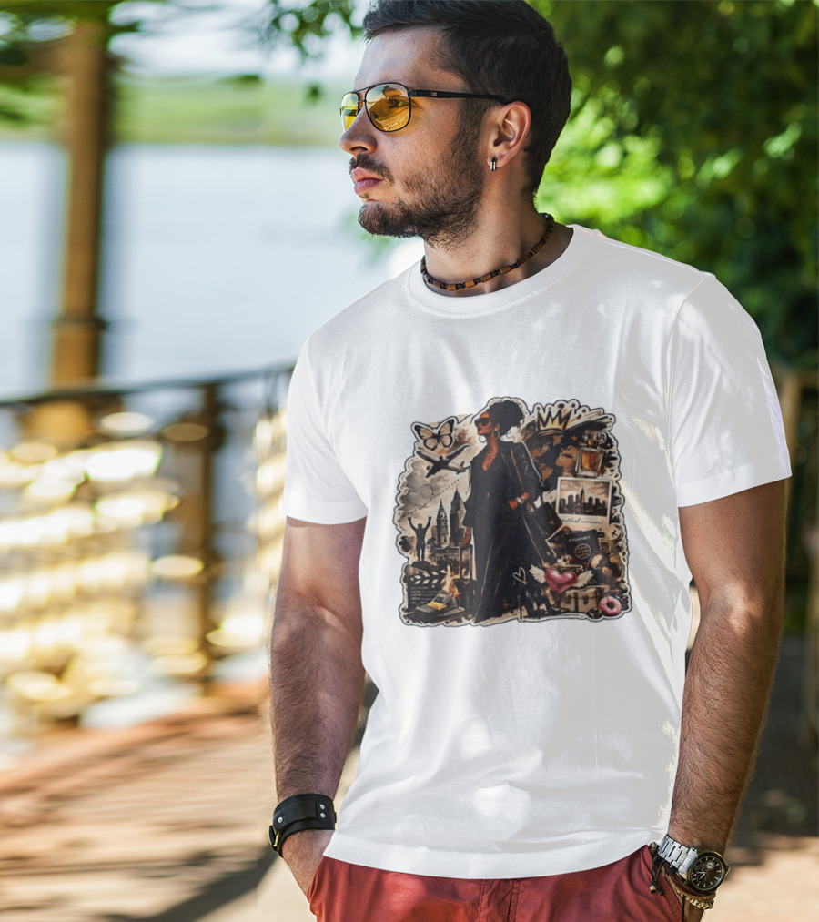 Stylish Woman Traveling With Passport Perfect Moments World Adventure T-Shirt