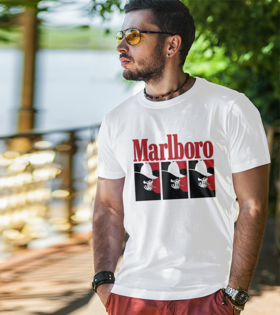 Warren Lotas Marlboro Red Triple Frame Cowboy Aesthetic T-Shirt