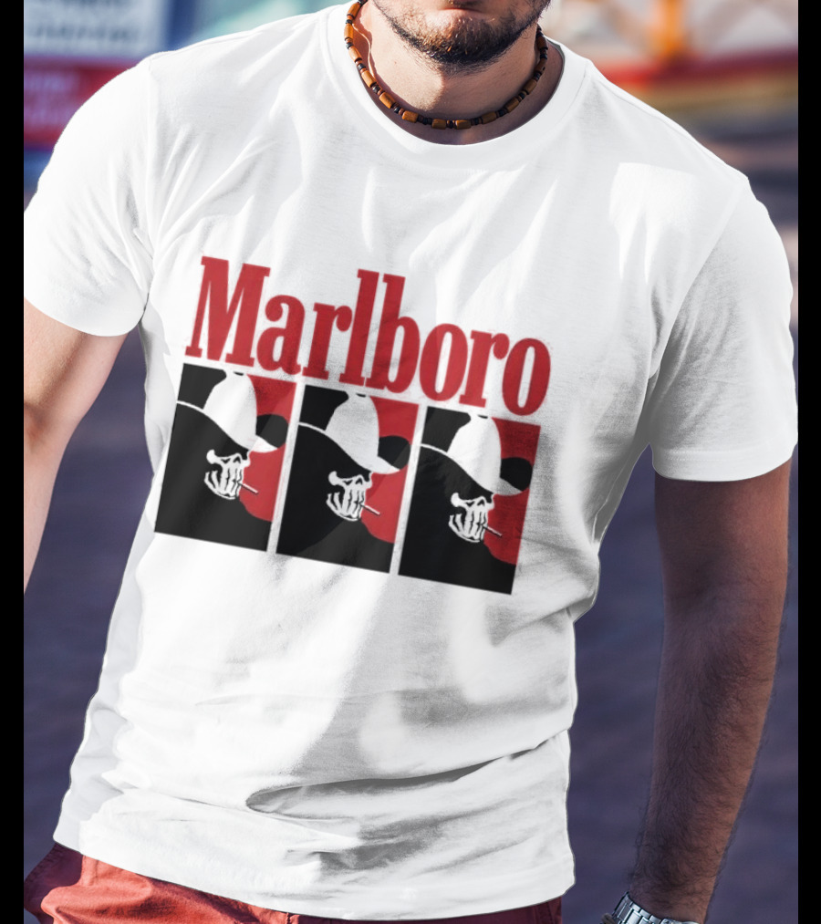 Warren Lotas Marlboro Red Triple Frame Cowboy Aesthetic T-Shirt