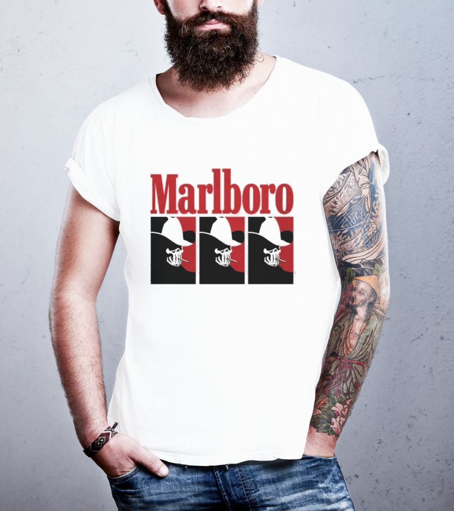 Warren Lotas Marlboro Red Triple Frame Cowboy Aesthetic T-Shirt