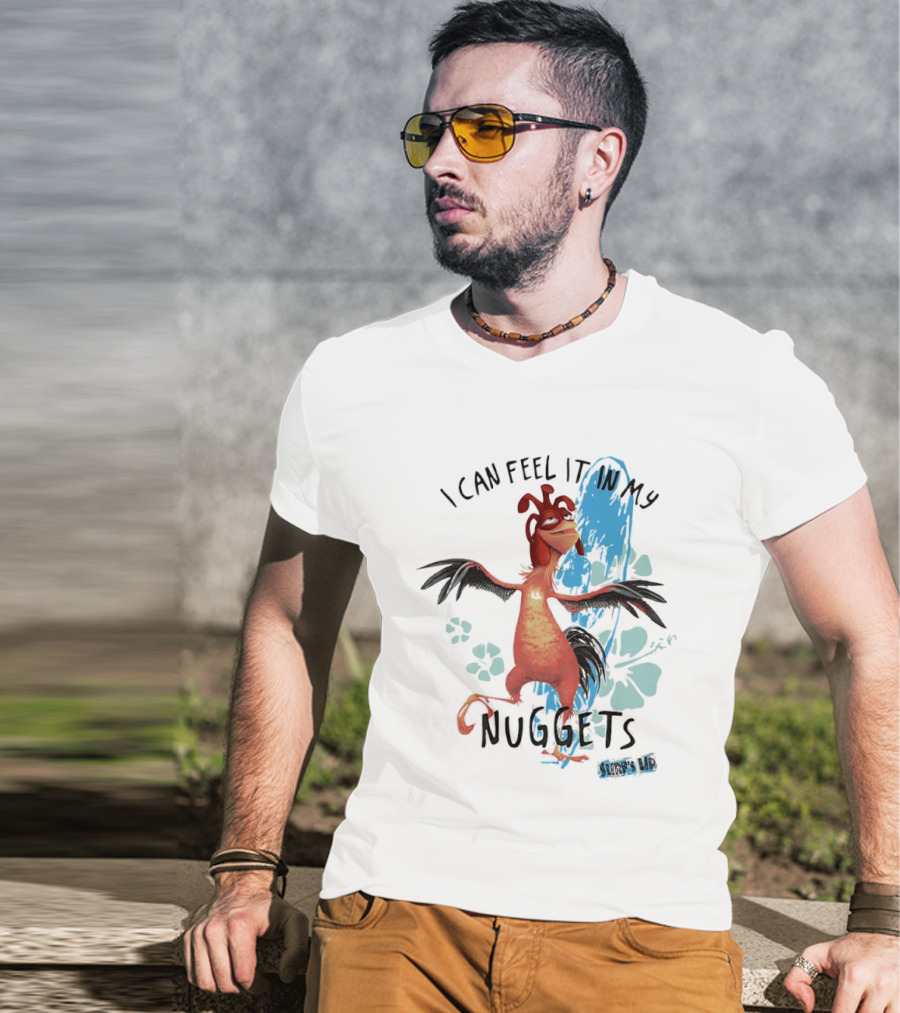 Chicken Joe I Can Feel It In My Nuggets Surf's Up Splash Fun T-Shirt