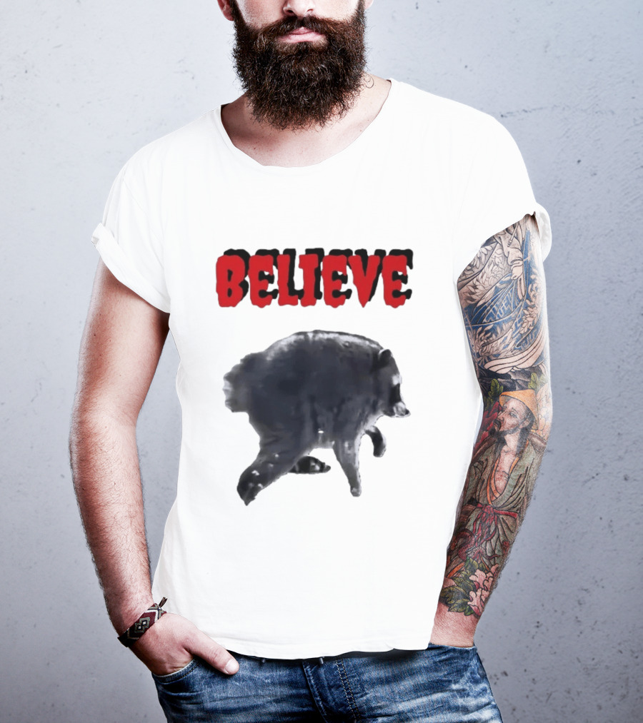 Jimothy Club Believe Raccoon T-Shirt