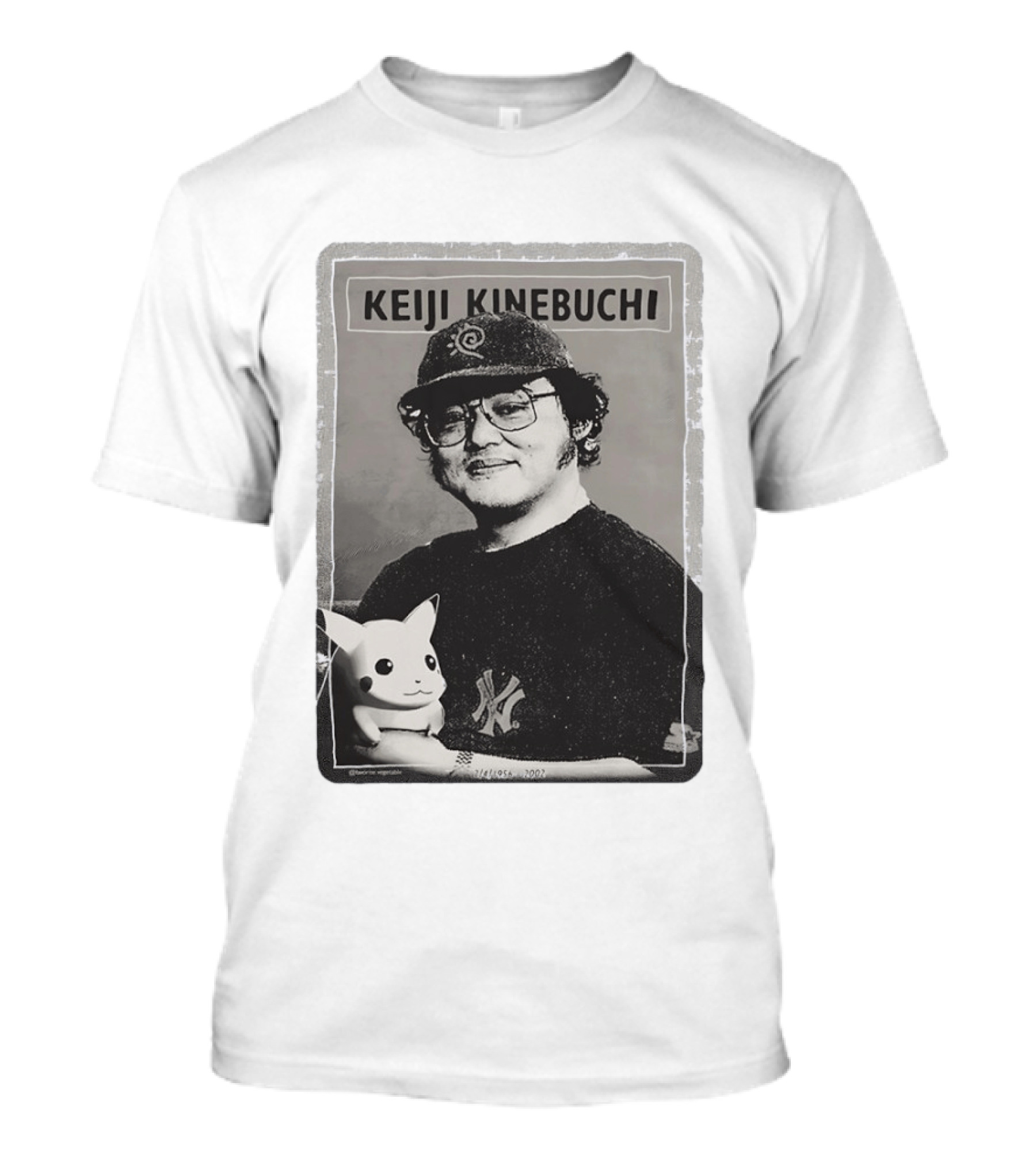 KEIJI KINEBUCHI Memorial 1956 2002 Pikachu NY Yankees Hat T-Shirt