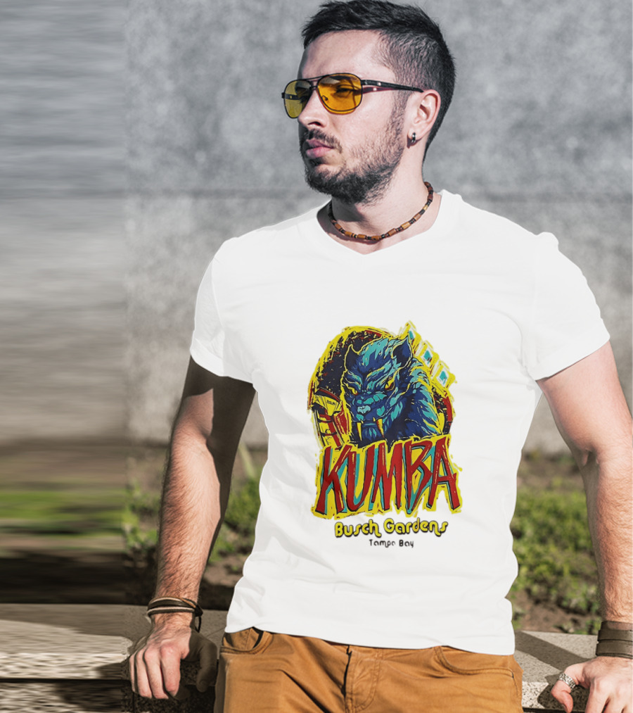 Kumba Busch Gardens Tampa Bay Roller Design With Fierce Beast T-Shirt
