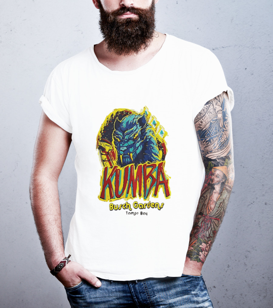 Kumba Busch Gardens Tampa Bay Roller Design With Fierce Beast T-Shirt