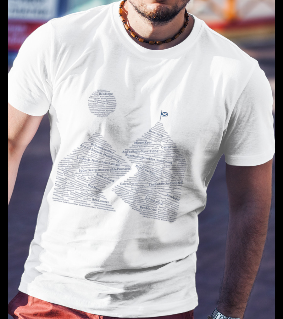 Mountain Adventure Summit With Flag Geometry T-Shirt