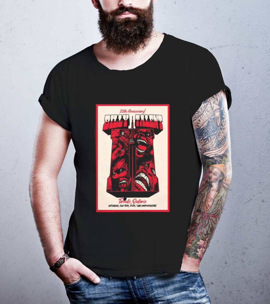 Billy Talent 20th Anniversary Toronto Ontario July 18 2026 T-Shirt