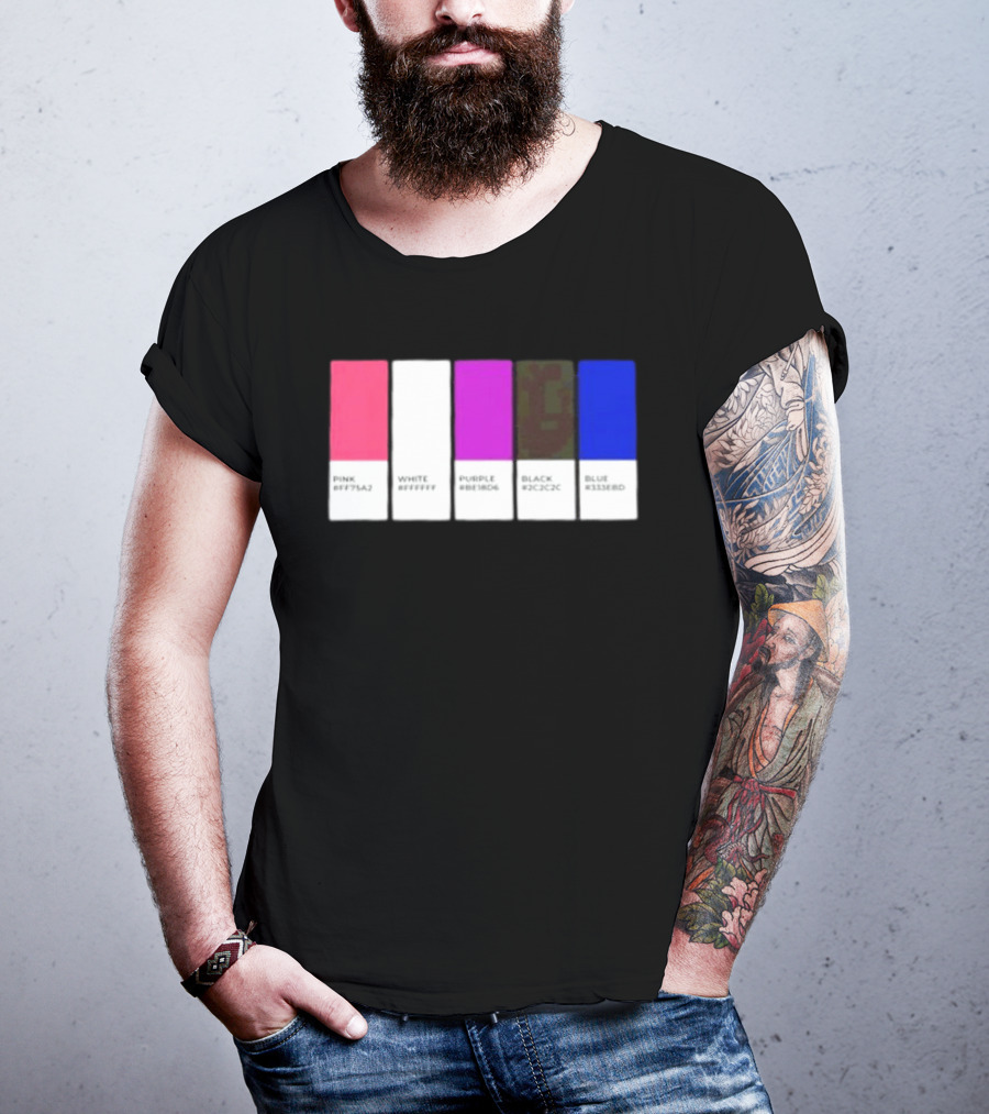 Pink #FF79A2 White #FFFFFF Purple #BE18D6 Black #2C2C2C Blue #3358ED T-Shirt