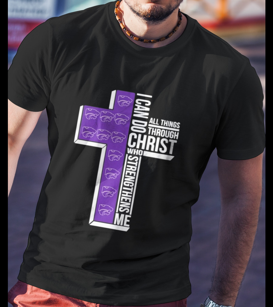 Kansas State Wildcats Faith Empowerment Through Christ Cross T-Shirt