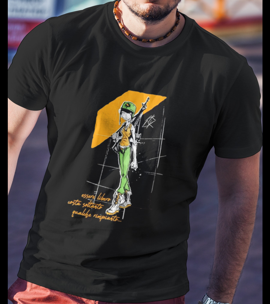 Essere Libero Costa Soltanto Qualche Rimpianto Army Girl With Rifle And Green Hat T-Shirt