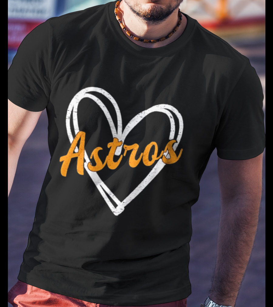 Houston Astros Heart Astros Fan T-Shirt
