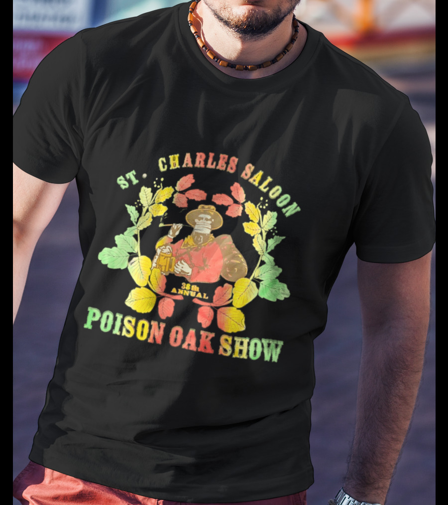 St. Charles Saloon Poison Oak Show 38th Annual Western Pub Cowboy T-Shirt