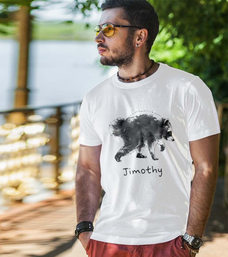 Timothy Raccoon Silhouette Meme T-Shirt