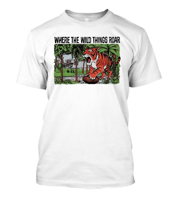 Cincinnati Bengals Where The Wild Things Roar Tiger Jungle Scene T-Shirt