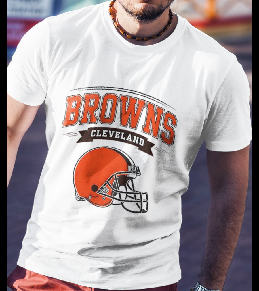 Cleveland Browns Ghostface Running Football Collaboration T-Shirt