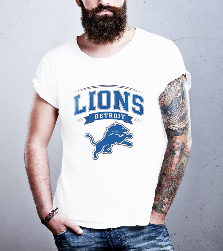 Detroit Lions Ghostface Running Football Fusion T-Shirt