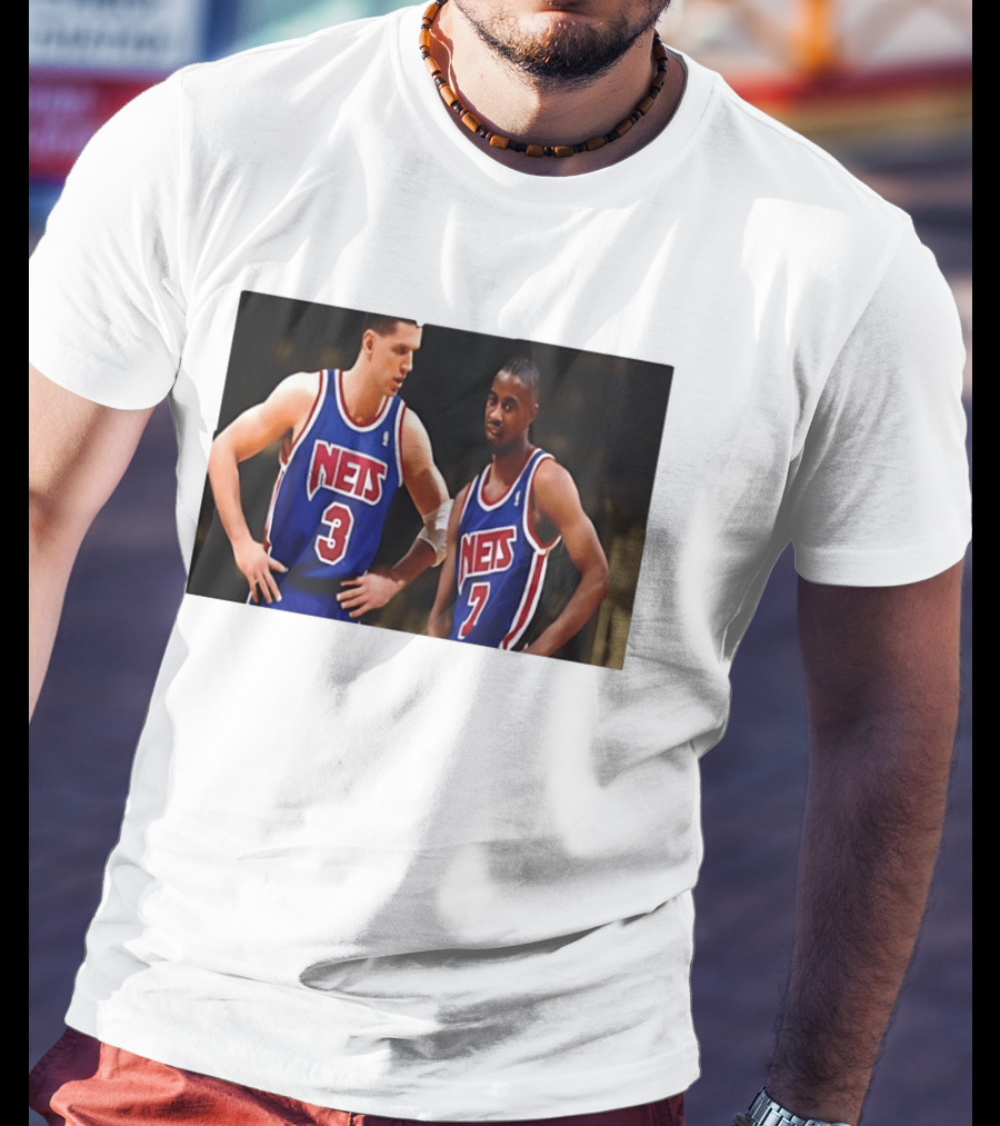 Drazen Petrovic Kenny Anderson New Jersey Nets 3 7 Blue Jerseys T-Shirt