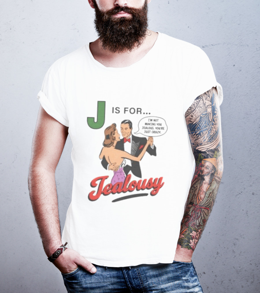 J Is For Jealousy Retro Dancing Couple Gaslighting T-Shirt