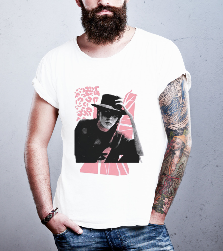 John Taylor Punk Masters Retro Style Hat And Femme Collage T-Shirt