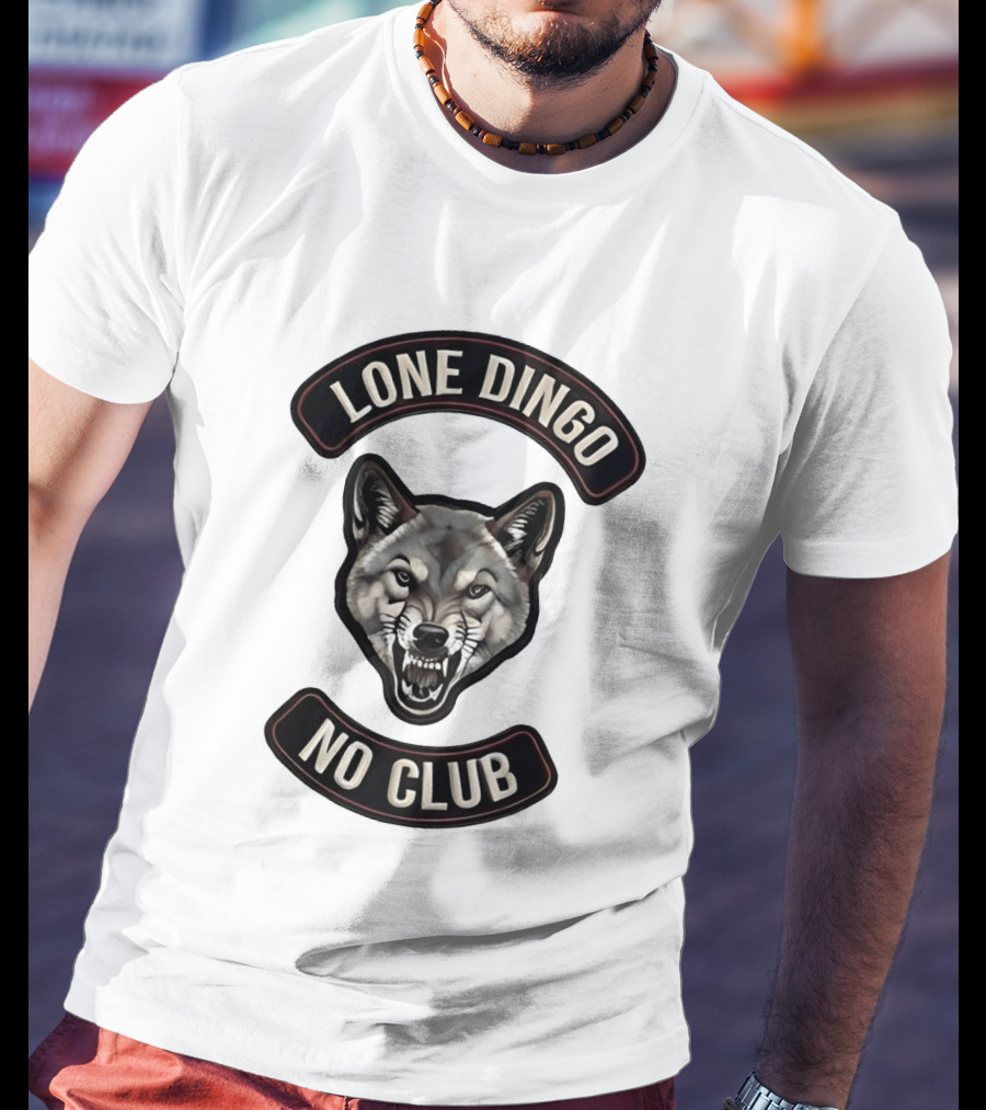 Lone Dingo No Club Wild Wolf Head T-Shirt