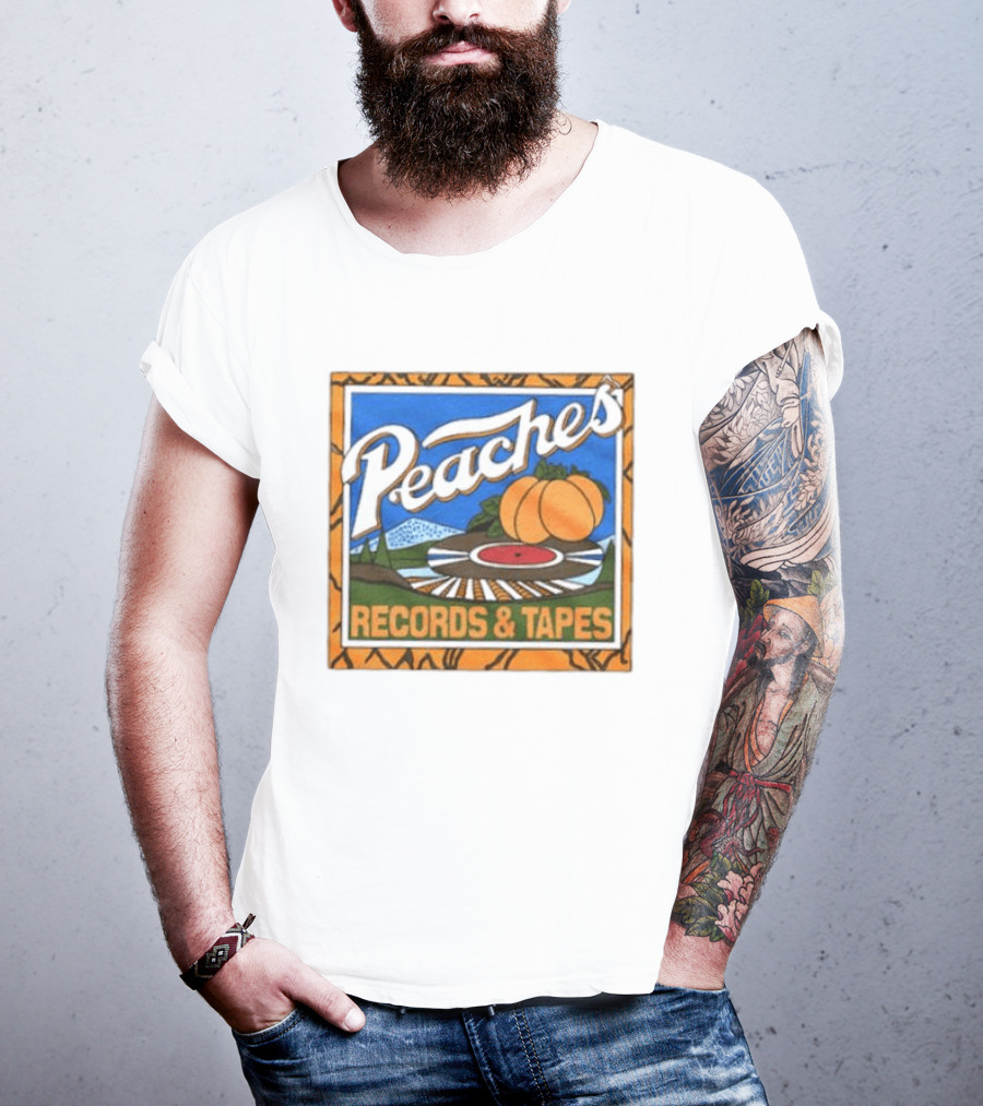 Peaches Records & Tapes Vintage Vinyl Peach T-Shirt