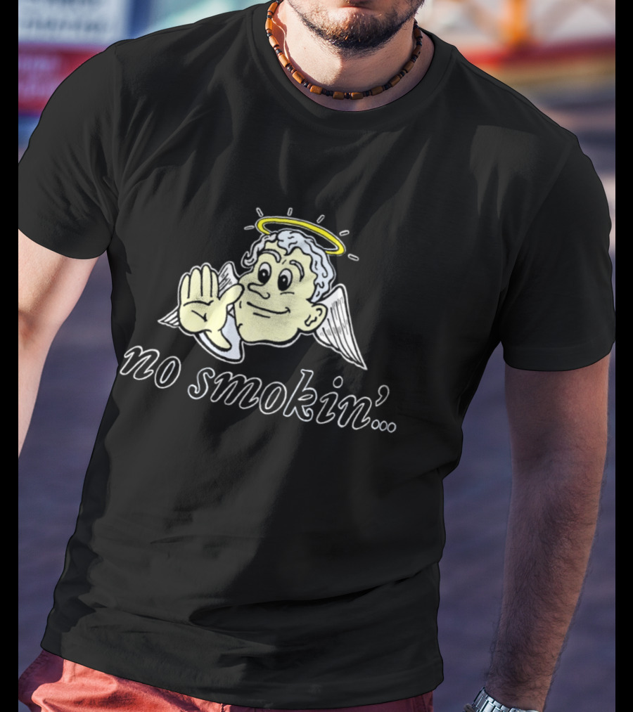 Angel Halo No Smokin' Hand Gesture T-Shirt