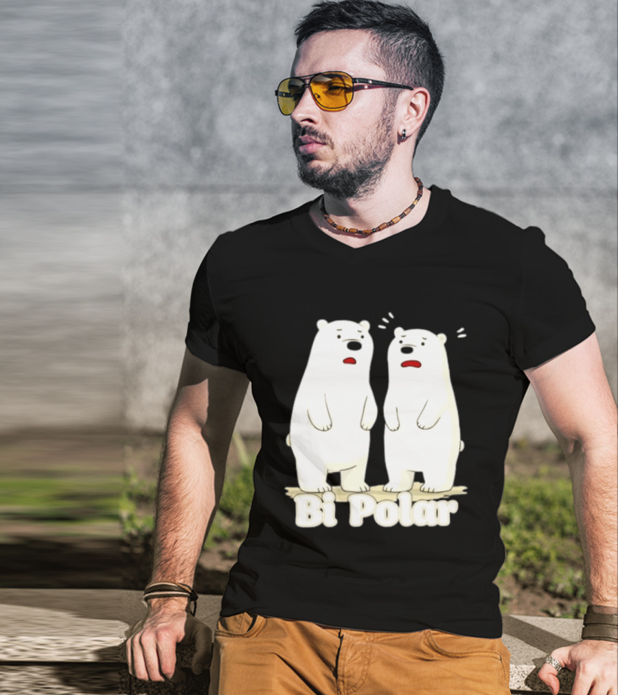 Bi Polar Polar Bears Bipolar Pun Animal Humor T-Shirt