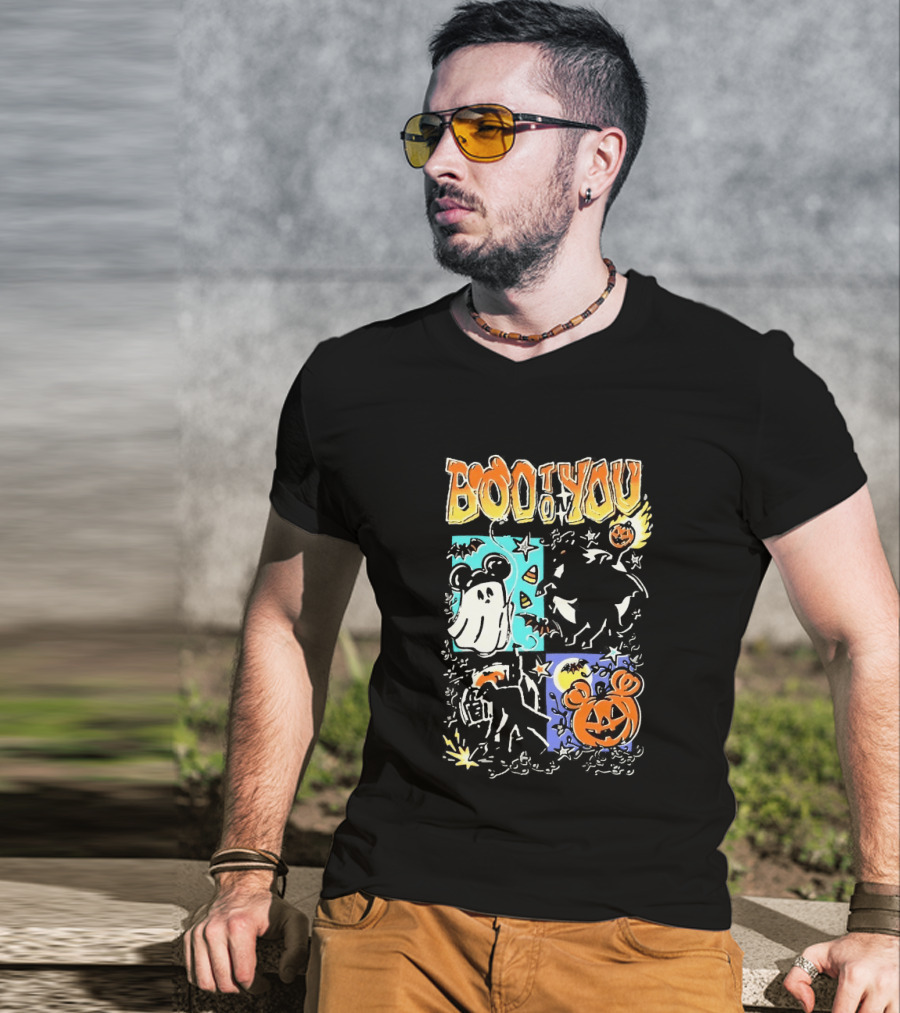 Boo To You Ghost And Pumpkin Halloween Fun T-Shirt
