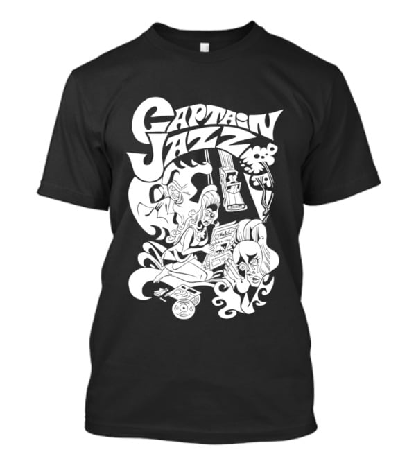 Captain Jazz Comic Retro Music Vibes T-Shirt